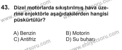 22 Mart 2015 Tarihli Sürücü Adayları Sınavı L Kitapçığı 43. Soru