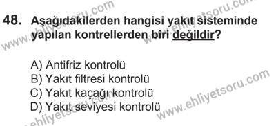 22 Mart 2015 Tarihli Sürücü Adayları Sınavı L Kitapçığı 48. Soru