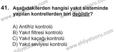 22 Mart 2015 Tarihli Sürücü Adayları Sınavı M Kitapçığı 41. Soru
