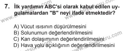 22 Mart 2015 Tarihli Sürücü Adayları Sınavı N Kitapçığı 7. Soru