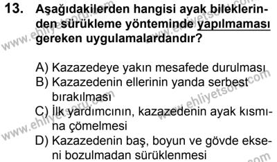 23 Aralık 2017 Tarihli Sürücü Adayları Sınavı K Kitapçığı 1. Oturum 13. Soru
