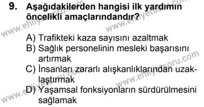 23 Aralık 2017 Tarihli Sürücü Adayları Sınavı L Kitapçığı 1. Oturum 9. Soru