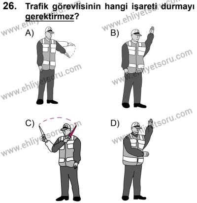 23 Aralık 2017 Tarihli Sürücü Adayları Sınavı L Kitapçığı 1. Oturum 26. Soru