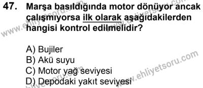23 Aralık 2017 Tarihli Sürücü Adayları Sınavı L Kitapçığı 1. Oturum 47. Soru