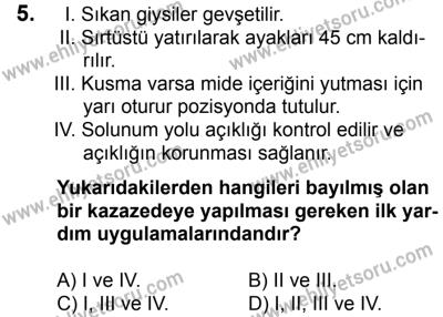 23 Aralık 2017 Tarihli Sürücü Adayları Sınavı L Kitapçığı 2. Oturum 5. Soru