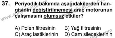 23 Aralık 2017 Tarihli Sürücü Adayları Sınavı M Kitapçığı 2. Oturum 37. Soru