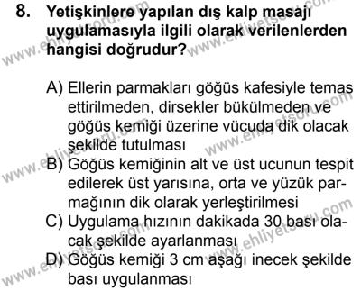 23 Aralık 2017 Tarihli Sürücü Adayları Sınavı N Kitapçığı 2. Oturum 8. Soru