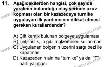 23 Aralık 2017 Tarihli Sürücü Adayları Sınavı N Kitapçığı 2. Oturum 11. Soru