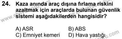 23 Aralık 2017 Tarihli Sürücü Adayları Sınavı N Kitapçığı 2. Oturum 24. Soru