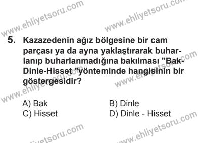 24 Ağustos 2013 Tarihli Sürücü Adayları Sınavı K Kitapçığı 5. Soru