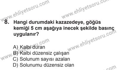 24 Ağustos 2013 Tarihli Sürücü Adayları Sınavı K Kitapçığı 8. Soru