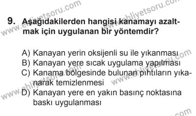 24 Ağustos 2013 Tarihli Sürücü Adayları Sınavı K Kitapçığı 9. Soru