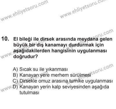24 Ağustos 2013 Tarihli Sürücü Adayları Sınavı K Kitapçığı 10. Soru