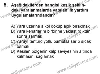 24 Ağustos 2013 Tarihli Sürücü Adayları Sınavı L Kitapçığı 5. Soru