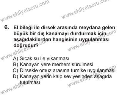 24 Ağustos 2013 Tarihli Sürücü Adayları Sınavı L Kitapçığı 6. Soru