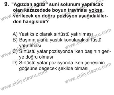 24 Ağustos 2013 Tarihli Sürücü Adayları Sınavı L Kitapçığı 9. Soru