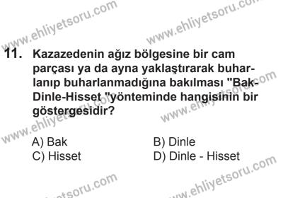 24 Ağustos 2013 Tarihli Sürücü Adayları Sınavı L Kitapçığı 11. Soru