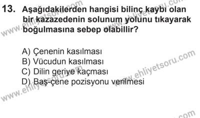 24 Ağustos 2013 Tarihli Sürücü Adayları Sınavı L Kitapçığı 13. Soru