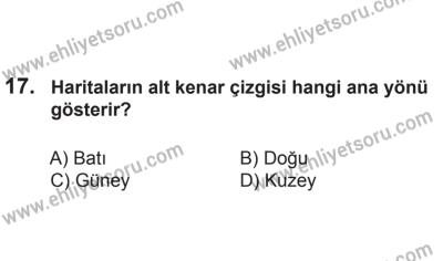 24 Ağustos 2013 Tarihli Sürücü Adayları Sınavı L Kitapçığı 17. Soru