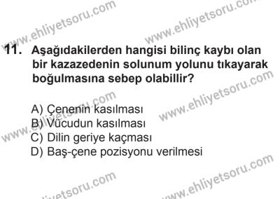 24 Ağustos 2013 Tarihli Sürücü Adayları Sınavı M Kitapçığı 11. Soru