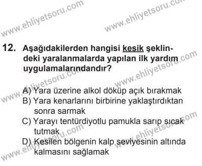 24 Ağustos 2013 Tarihli Sürücü Adayları Sınavı M Kitapçığı 12. Soru