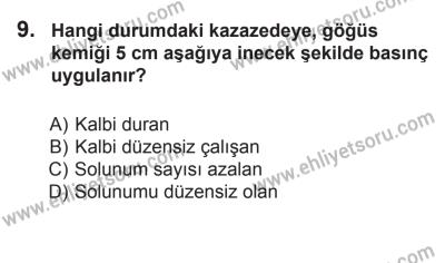 24 Ağustos 2013 Tarihli Sürücü Adayları Sınavı N Kitapçığı 9. Soru