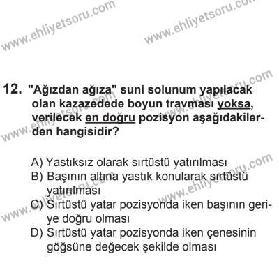 24 Ağustos 2013 Tarihli Sürücü Adayları Sınavı N Kitapçığı 12. Soru