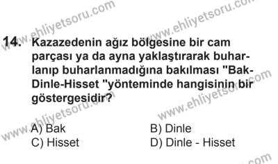 24 Ağustos 2013 Tarihli Sürücü Adayları Sınavı N Kitapçığı 14. Soru