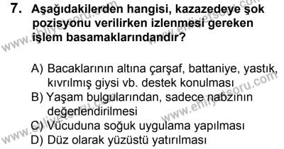 27 Ağustos 2016 Tarihli Sürücü Adayları Sınavı K Kitapçığı 2. Oturum 7. Soru