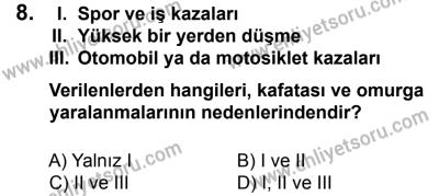 27 Ağustos 2016 Tarihli Sürücü Adayları Sınavı K Kitapçığı 2. Oturum 8. Soru