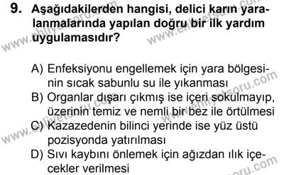 27 Ağustos 2016 Tarihli Sürücü Adayları Sınavı K Kitapçığı 2. Oturum 9. Soru