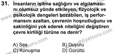 27 Ağustos 2016 Tarihli Sürücü Adayları Sınavı M Kitapçığı 2. Oturum 31. Soru