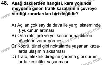 27 Ağustos 2016 Tarihli Sürücü Adayları Sınavı M Kitapçığı 2. Oturum 48. Soru