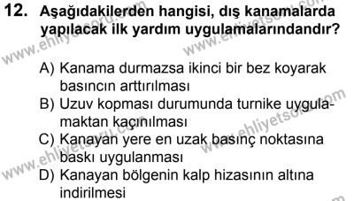 27 Ağustos 2016 Tarihli Sürücü Adayları Sınavı N Kitapçığı 1. Oturum 12. Soru