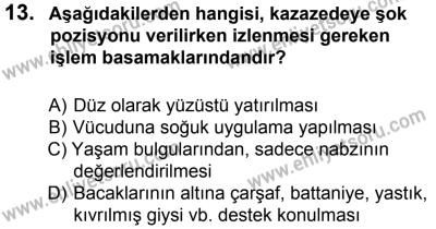 27 Ağustos 2016 Tarihli Sürücü Adayları Sınavı N Kitapçığı 1. Oturum 13. Soru