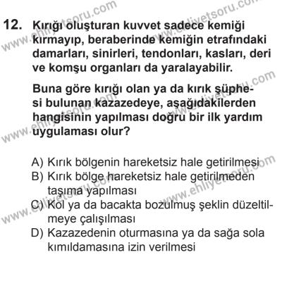 27 Haziran 2015 Tarihli Sürücü Adayları Sınavı K Kitapçığı 12. Soru