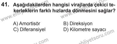 27 Haziran 2015 Tarihli Sürücü Adayları Sınavı K Kitapçığı 41. Soru