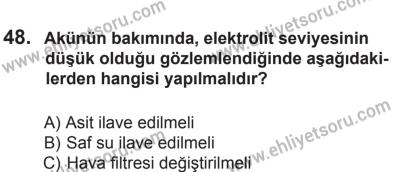 27 Haziran 2015 Tarihli Sürücü Adayları Sınavı K Kitapçığı 48. Soru