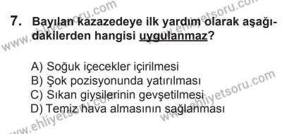 27 Haziran 2015 Tarihli Sürücü Adayları Sınavı L Kitapçığı 7. Soru