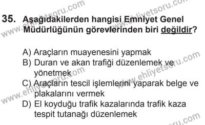 27 Haziran 2015 Tarihli Sürücü Adayları Sınavı L Kitapçığı 35. Soru