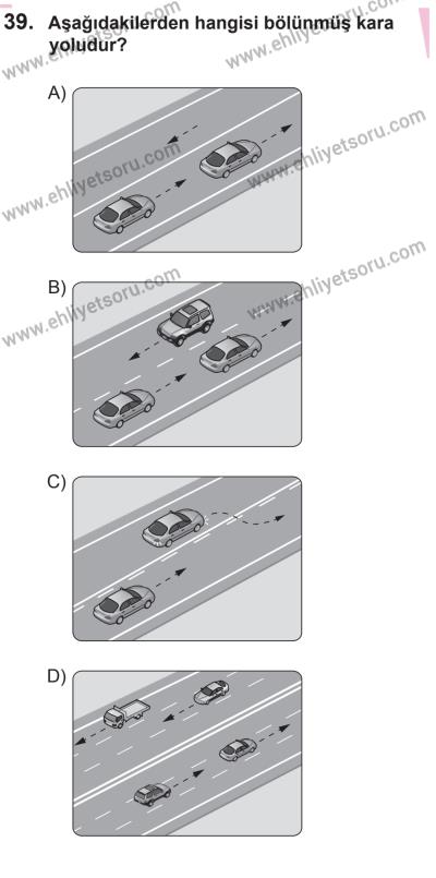 27 Haziran 2015 Tarihli Sürücü Adayları Sınavı L Kitapçığı 39. Soru