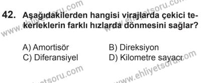 27 Haziran 2015 Tarihli Sürücü Adayları Sınavı L Kitapçığı 42. Soru