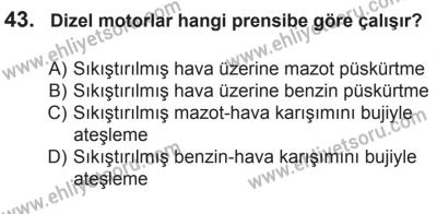 27 Haziran 2015 Tarihli Sürücü Adayları Sınavı L Kitapçığı 43. Soru