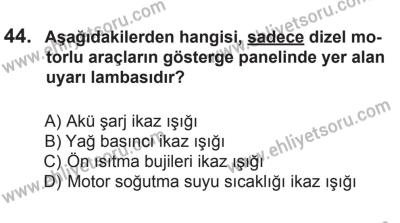 27 Haziran 2015 Tarihli Sürücü Adayları Sınavı L Kitapçığı 44. Soru