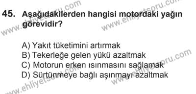 27 Haziran 2015 Tarihli Sürücü Adayları Sınavı L Kitapçığı 45. Soru