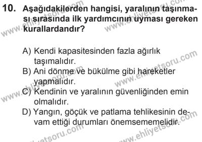 27 Haziran 2015 Tarihli Sürücü Adayları Sınavı M Kitapçığı 10. Soru