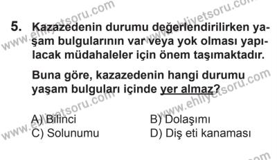 27 Haziran 2015 Tarihli Sürücü Adayları Sınavı N Kitapçığı 5. Soru