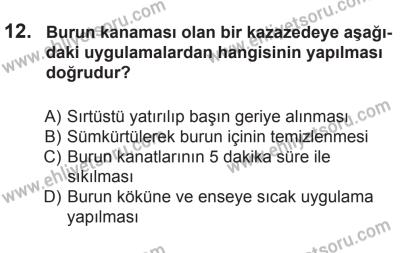 27 Haziran 2015 Tarihli Sürücü Adayları Sınavı N Kitapçığı 12. Soru