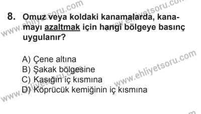 29 Ağustos 2015 Tarihli Sürücü Adayları Sınavı K Kitapçığı 8. Soru