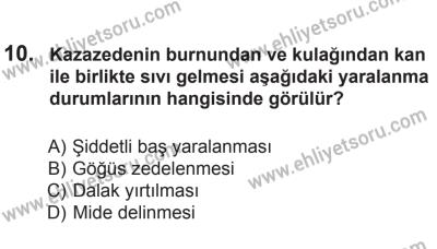 29 Ağustos 2015 Tarihli Sürücü Adayları Sınavı K Kitapçığı 10. Soru